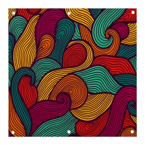 Swirly, Abstract, Multi Colored, Pattern, Banner and Sign 3  x 3  from ArtsNow.com Front