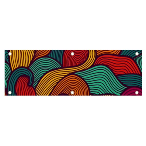 Swirly, Abstract, Multi Colored, Pattern, Banner and Sign 6  x 2  from ArtsNow.com Front