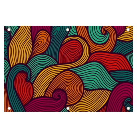 Swirly, Abstract, Multi Colored, Pattern, Banner and Sign 6  x 4  from ArtsNow.com Front