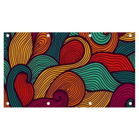 Swirly, Abstract, Multi Colored, Pattern, Banner and Sign 7  x 4  from ArtsNow.com Front