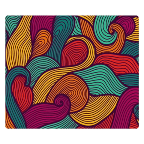 Swirly, Abstract, Multi Colored, Pattern, Premium Plush Fleece Blanket (Small) from ArtsNow.com 50 x40  Blanket Front