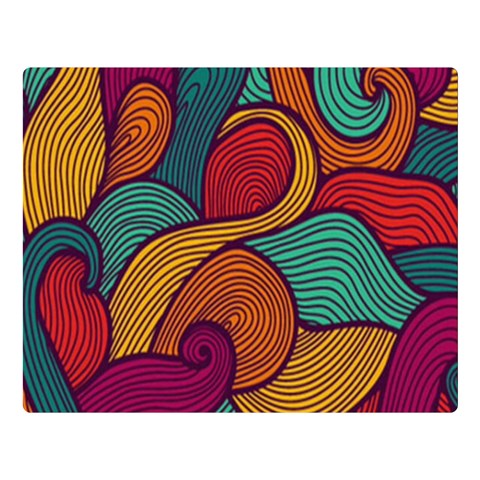 Swirly, Abstract, Multi Colored, Pattern, Premium Plush Fleece Blanket (Large) from ArtsNow.com 80 x60  Blanket Front