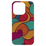 Swirly, Abstract, Multi Colored, Pattern, iPhone 14 Pro Black UV Print Case