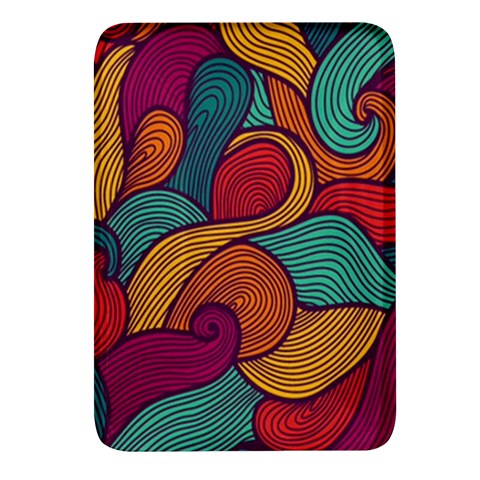 Swirly, Abstract, Multi Colored, Pattern, Rectangular Glass Fridge Magnet (4 pack) from ArtsNow.com Front