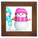 Two Snowmen, Framed Tile