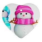 Two Snowmen, Ornament (Heart)