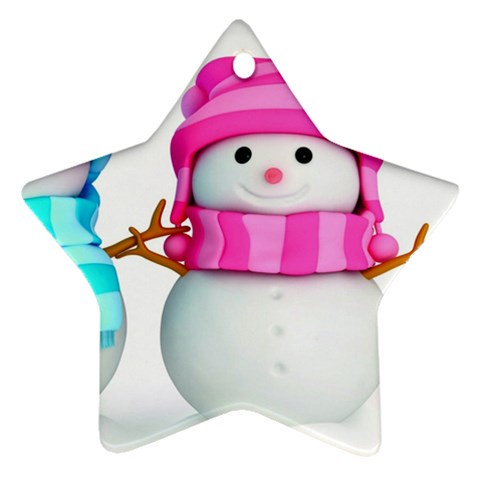 Two Snowmen, Ornament (Star) from ArtsNow.com Front