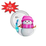 Two Snowmen, 1.75  Buttons (10 pack)