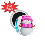 Two Snowmen, 1.75  Magnets (100 pack) 