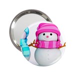 Two Snowmen, 2.25  Handbag Mirrors