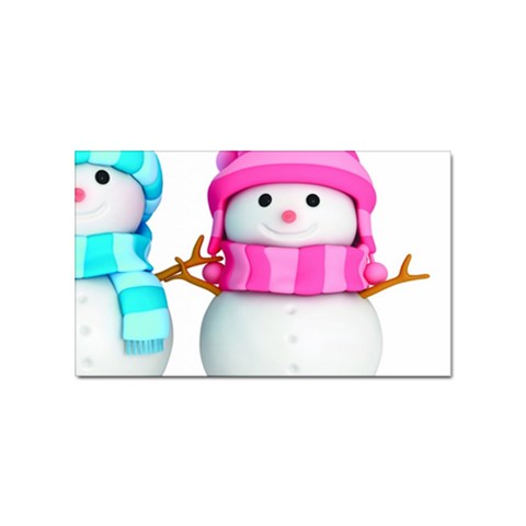 Two Snowmen, Sticker (Rectangular) from ArtsNow.com Front