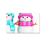 Two Snowmen, Sticker (Rectangular)