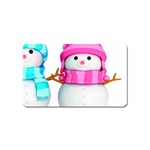 Two Snowmen, Magnet (Name Card)