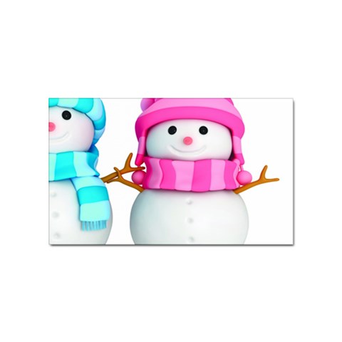 Two Snowmen, Sticker Rectangular (100 pack) from ArtsNow.com Front