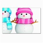 Two Snowmen, Postcard 4 x 6  (Pkg of 10)