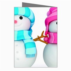 Two Snowmen, Greeting Card from ArtsNow.com Right