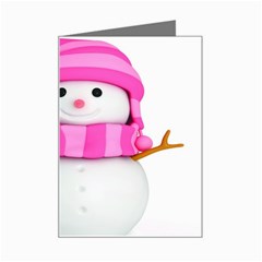 Two Snowmen, Mini Greeting Card from ArtsNow.com Left