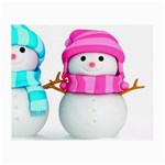 Two Snowmen, Small Glasses Cloth