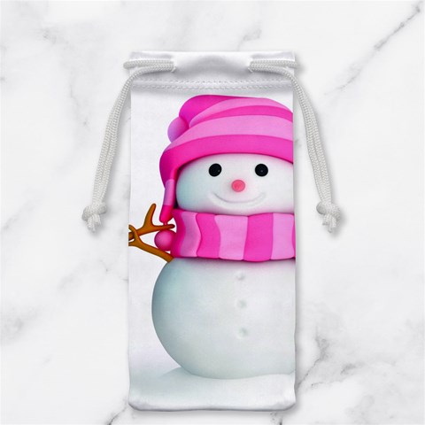 Two Snowmen, Jewelry Bag from ArtsNow.com Back