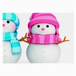 Two Snowmen, Large Glasses Cloth