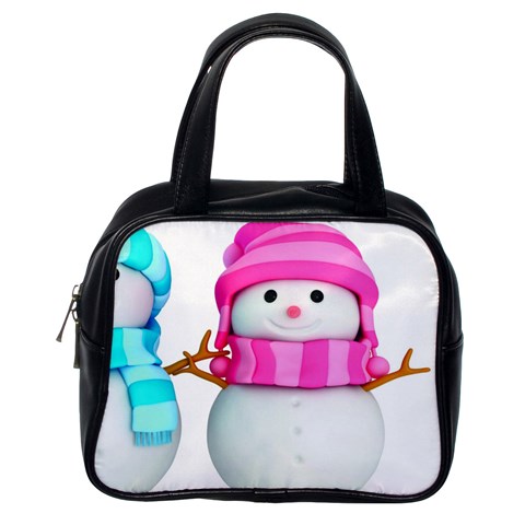 Two Snowmen, Classic Handbag (One Side) from ArtsNow.com Front