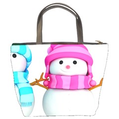 Two Snowmen, Bucket Bag from ArtsNow.com Back