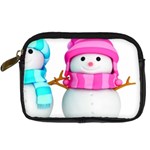 Two Snowmen, Digital Camera Leather Case