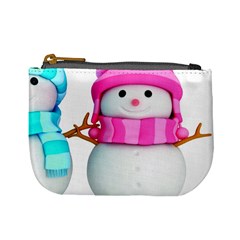 Two Snowmen, Mini Coin Purse from ArtsNow.com Front