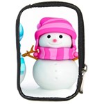 Two Snowmen, Compact Camera Leather Case