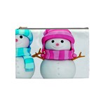 Two Snowmen, Cosmetic Bag (Medium)