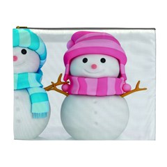 Two Snowmen, Cosmetic Bag (XL) from ArtsNow.com Front