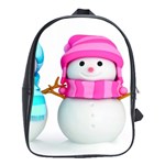 Two Snowmen, School Bag (Large)