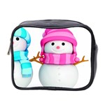 Two Snowmen, Mini Toiletries Bag (Two Sides)