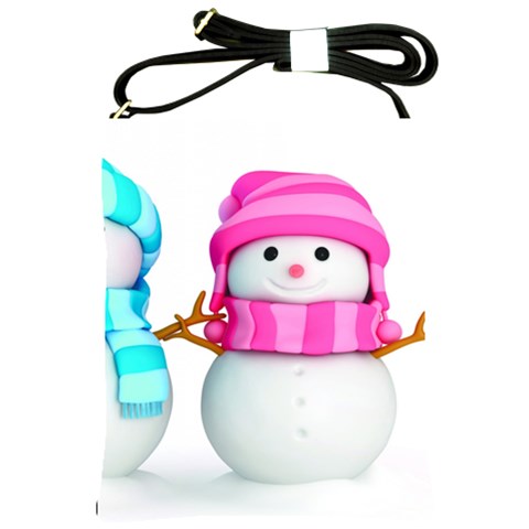 Two Snowmen, Shoulder Sling Bag from ArtsNow.com Front