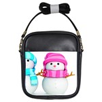 Two Snowmen, Girls Sling Bag