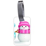 Two Snowmen, Luggage Tag (one side)