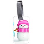 Two Snowmen, Luggage Tag (two sides)