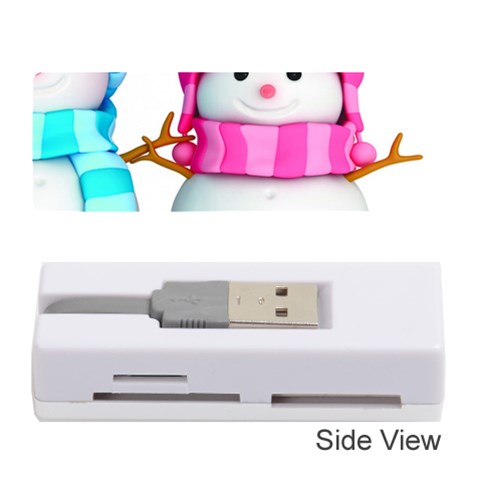 Two Snowmen, Memory Card Reader (Stick) from ArtsNow.com Front