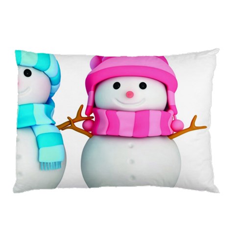 Two Snowmen, Pillow Case (Two Sides) from ArtsNow.com Front