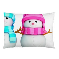 Two Snowmen, Pillow Case (Two Sides) from ArtsNow.com Front