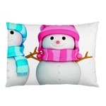 Two Snowmen, Pillow Case (Two Sides)