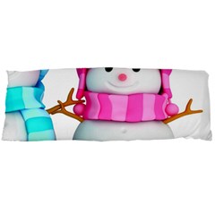 Two Snowmen, Body Pillow Case Dakimakura (Two Sides) from ArtsNow.com Back