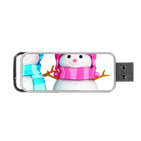 Two Snowmen, Portable USB Flash (One Side) from ArtsNow.com Front