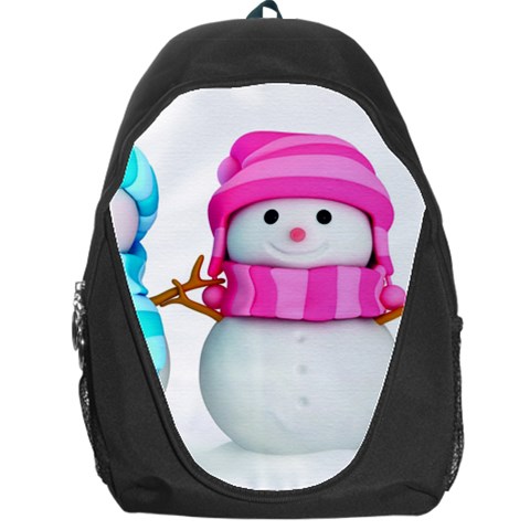 Two Snowmen, Backpack Bag from ArtsNow.com Front