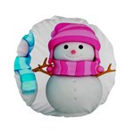 Two Snowmen, Standard 15  Premium Round Cushions