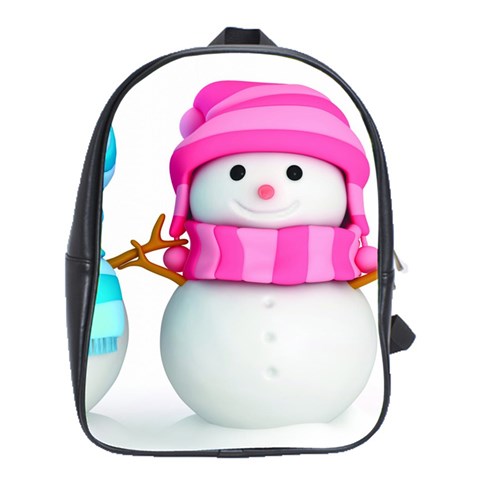 Two Snowmen, School Bag (XL) from ArtsNow.com Front