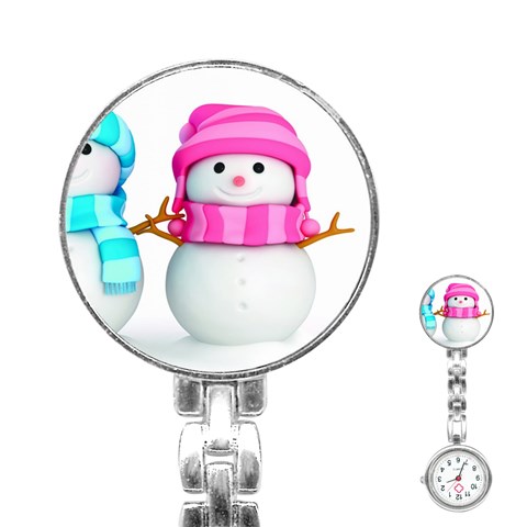 Two Snowmen, Stainless Steel Nurses Watch from ArtsNow.com Front