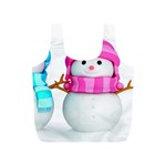 Two Snowmen, Full Print Recycle Bag (S)