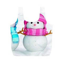 Two Snowmen, Full Print Recycle Bag (M) from ArtsNow.com Front