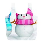 Two Snowmen, Full Print Recycle Bag (L)